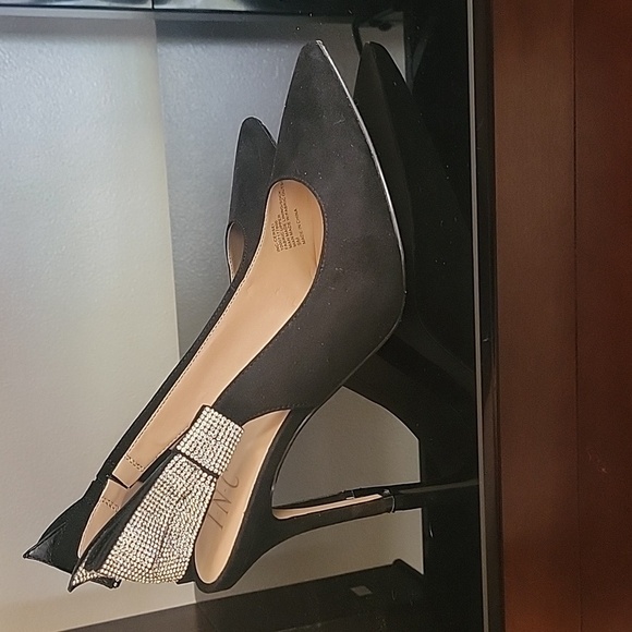 INC Cersei 3.5 in Heels with Rhinestone Bow - Picture 5 of 8